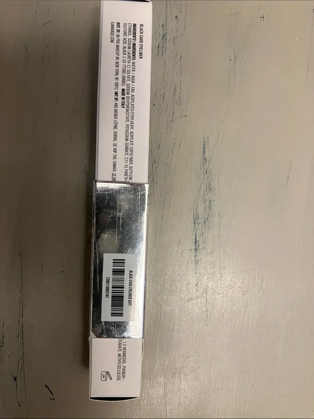 IL MAKIAGE Black Liquid Eyeliner in Black and Silver Packaging